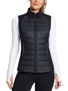 Lightweight Quilted Puffer Vest Winter Running Sleeveless Jacket